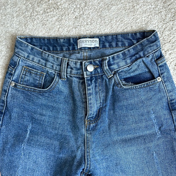 Korea Straight Leg Denim Jeans - Picture 3 of 3